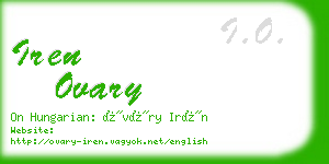 iren ovary business card